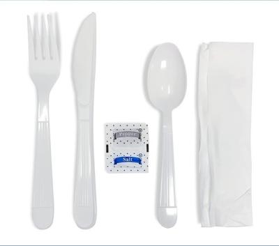 China Sustainable Flatware Set Disposable PP Cutlery in Kraft Paper Box for Eco-Friendly Needs for sale