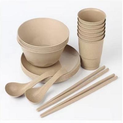 China Novelty Design 100% Compostable Wheat Straws Cutlery Set for Eco-Friendly Dining for sale