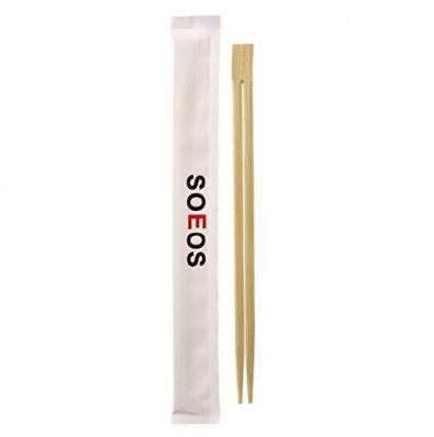 China Disposable Chopsticks Sleeve for Caterers Canteens Korean Logo Bamboo Twins Sushi Bag for sale