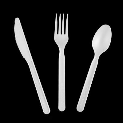 China Convenient and Eco-Friendly CPLA Cutlery Set for Everyday in Restaurants for sale