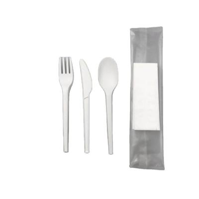 China Disposable Spoon Fork Knife Set Biodegradable Option for Catering and Buffet Service for sale