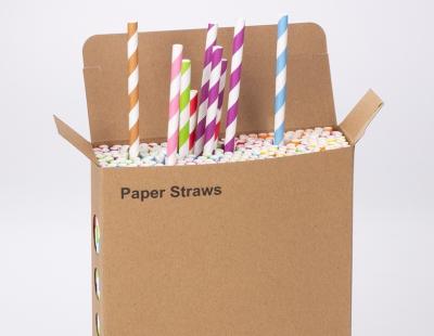 China Food Grade Paper Straws Packaging Custom Box for Bar Accessories Type Drinking Straws for sale