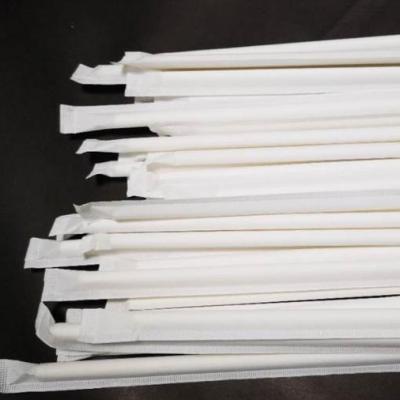 China Everyday Season Biodegradable Paper Straws Single Wrapped with Custom Logo Printing for sale