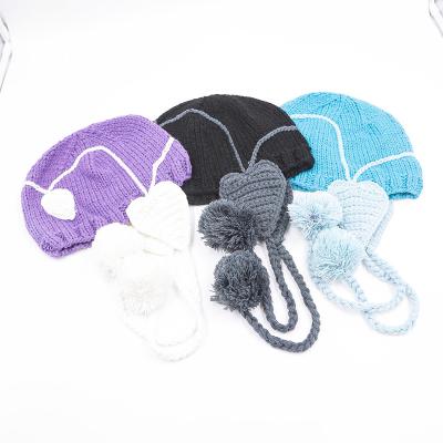 China JOINT Version Partysu Joker Earflap Helmet Korean Handmade Soft Winter Knitted Hat for sale