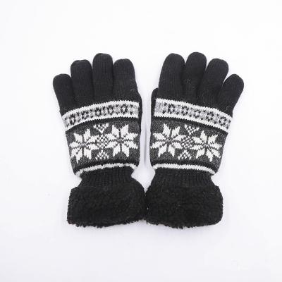 China Winter Warm Custom Mens Warm Stretch Knit Mittens Crochet Full Finger Guantes de Luvas for sale