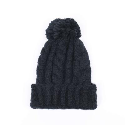 China COMMON Wholesale Beanies Winter Warm Hats Shape Rib Cable Pattern Machine Knit Hat for sale