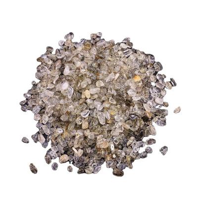 China Wholesale Natural Healing Energh Crystal Chips Gravels Green Tourmaline For Garden Decoration from China. for sale