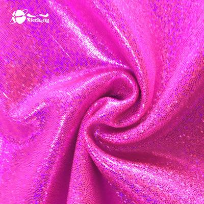 China Shiny Plain Stretch Polyester Spandex Foil Printing Fabric For Swimwear for sale