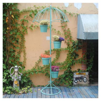 China Amazon best selling beauty design casual metal flower pot stand with solar light for sale