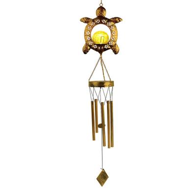 China Europe Metal Turtle Outdoor Hanging Solar Powered Wind Chimes for sale