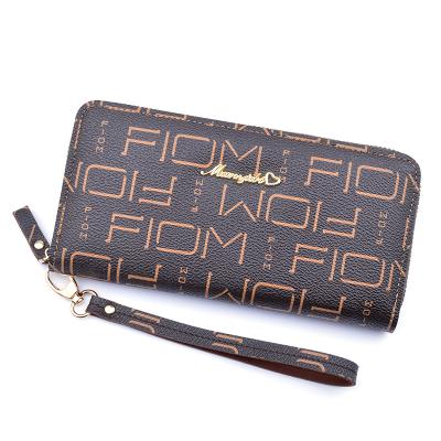 China 2021 New Style Letter Double-layer Fashionable Waterproof Large Capacity Long Wallet For Women for sale