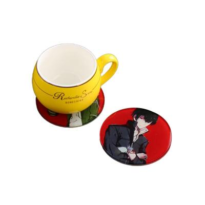 China Viable Best Quality Custom Logo Anime Full Color Printing Acrylic Coaster for sale