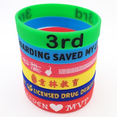 China FASHION Customized Logo Silicone Wristbands Silicone Wristbands for sale