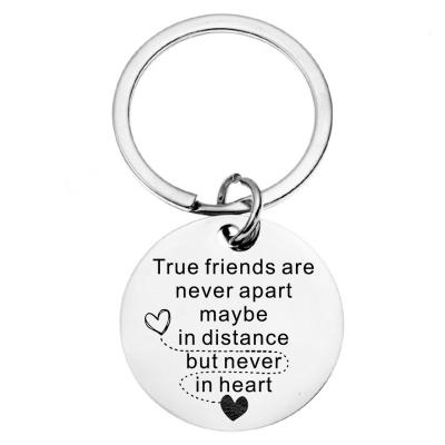 China Metal Best Friend Gifts For Women - Real Friend Ever Apart KeychainBest Friend Gift For Teens Birthday Gifts Key Chain for sale