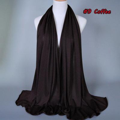 China 100% Polyester Fashion Solid Color Shawl Scarf Women Hijab Cotton Fold Tank Top Muslim Hijab for sale