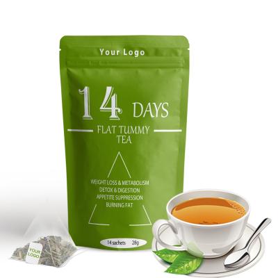 China 28 Day Detox Flat Belly Tea Decaffeinated Traditional Chinese Herbal Diet Fit Slim Tea Flat Belly Weight Loss Tea for sale