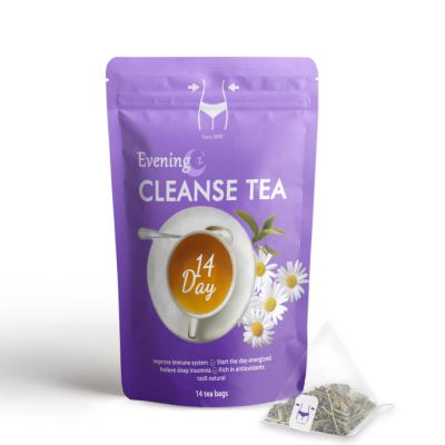 China Private Label Babe Tea 14 Pyramid Tea Bags Even Decaffeinated Evening Cleanse Tea for sale