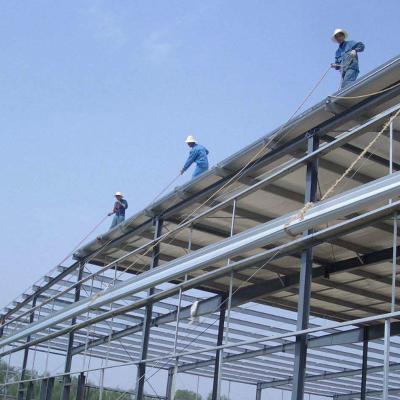 China Industrial Easily assembled fireproof material prefab factory building steel structure workshop/warehouse gas station for sale