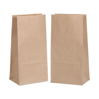 China Stock Eco Friendly Compostable Reusable Recyclable Bulk Fast Food Packaging Paper Delivery Storage Bags Without Handles for sale