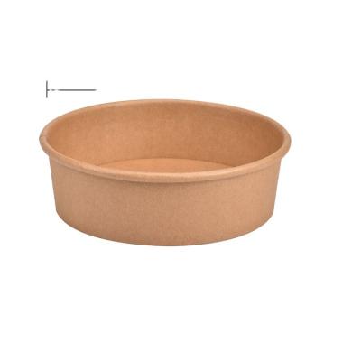 China High Quantity Sales Custom Disposable 1100ml Layered Kraft Paper Food Soup Bowl With Lid for sale