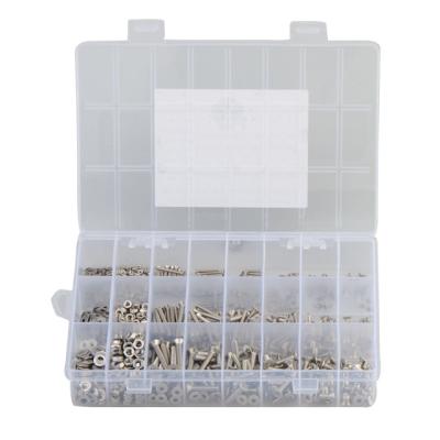 China HEX 1080pcs M2/3/4 304 Countersunk Stainless Steel Hexagon Flat Head Socket Nut Combination Set for sale