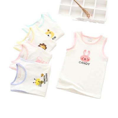 China Summer Thin Cotton Suspenders Summer Infants Wear Vest Little Kids Vest for sale