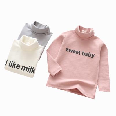 China Girls' T-shirt long-sleeved spring breathable and knitting children's upper western children's autumn girls' autumn children's T-shirt for sale