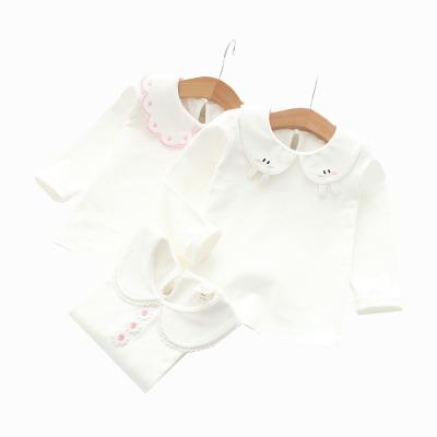 China Korean version of the new foreign boy's girl's breathable shirt spring and autumn use the Korean thin shirt doll collar T-shirt for sale