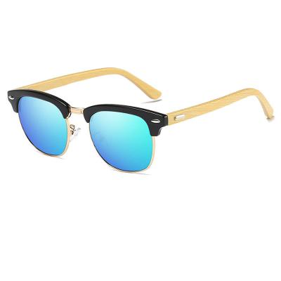 China Fashion Sunglasses Wholesale Cheap Bamboo Sunglasses Shape Handmade Bamboo Temples Polarized Sunglasses for sale