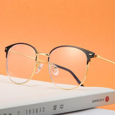 China New Hot Selling Fashionable Metal Frame Blue Light Blocking Glasses for sale