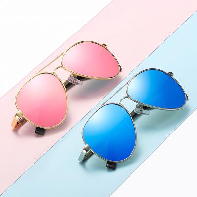 China 2021 Fashion Little Girls Sunglasses Classic Metal Frame Polarized Kids Children Sunglasses for Boys and Girls Baby for sale