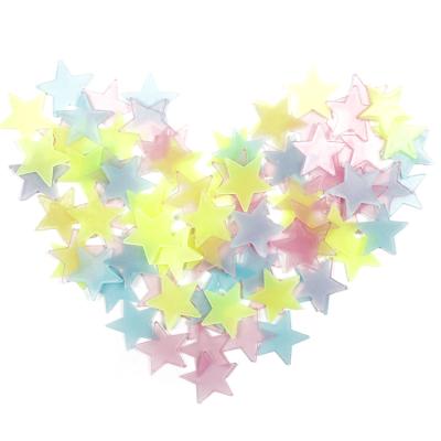 China Hot Sale 70 Pcs Waterproof+Eco-friendly One Set Four Colors Single Custom Glow In The Dark Sticker Luminous Stars For Ceiling for sale