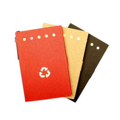 China Three color self-adhesive portable notepad custom printing memopad set sticky note pad with flags page for sale