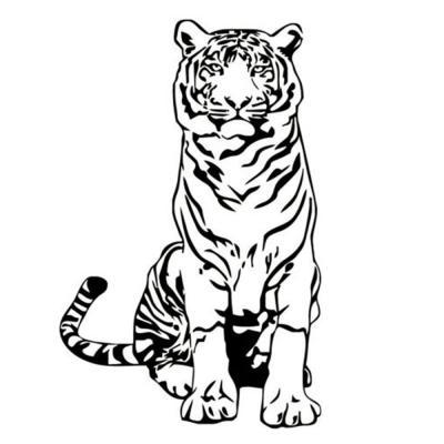 China Safe Scratch Proof Printing Best India Promotional Tiger Decal Car Sticker for sale