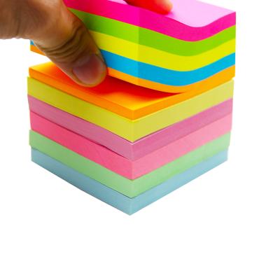 China Amazon Sticky Note Pad 10 Colors Logo Cheap Wholesale Self Adhesive Custom Sticky Note Printing Amazon Sticky Note for sale