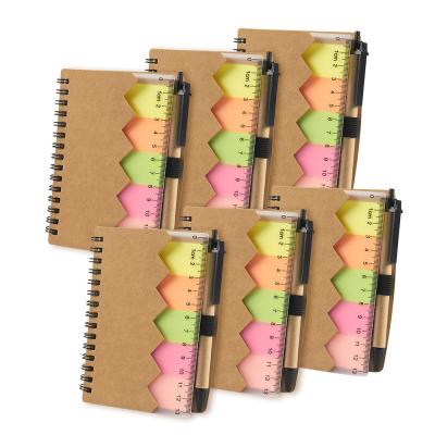 China Eco-friendly Spiral Glue Personal Sticky Limit Notepads Pocket Spiral Notebook for sale