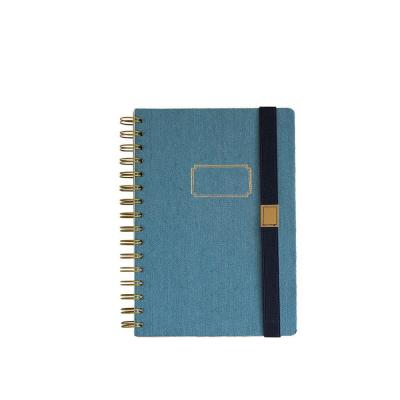 China Factory Price Elastic Band Spiral Refillable Closure Recycle Camera Spiral Notebook for sale