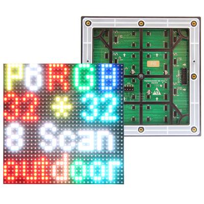 China P6 LED Screen Panel Module 192*192mm Outdoor Full Color Scan 32*32pixels 1/8 SMD3535 RGB P6 LED Display Panel Module for sale