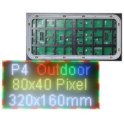 China OUTDOOR & INDOOR Panel Module 320*160mm Full Color Scan 80*40pixels 1/10 SMD3535 RGB P4 LED Display Panel Module for sale