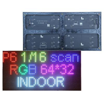 China P6 LED Screen Panel Module 384*192mm Indoor Full Color Scan 64*32pixels 1/16 SMD3528 RGB P6 LED Display Panel Module for sale