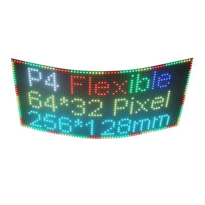 China Flexible Panel Module 256*128mm Indoor Full Color Scan 64*32pixels 1/16 SMD2121 RGB P4 LED Screen LED Display Panel Module for sale