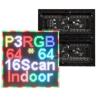 China P3 LED Screen Panel Module 192*192mm Indoor Full Color Scan 64*64pixels 1/16 SMD2121 RGB P3 LED Display Panel Module for sale