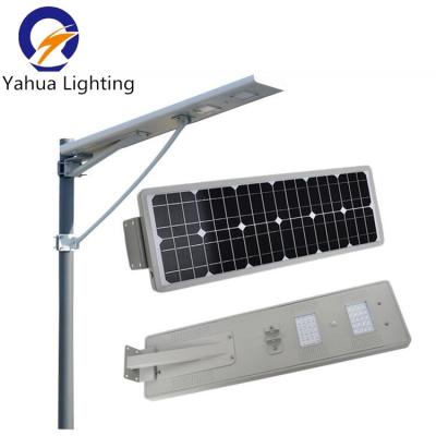 China ROUTE lithium battery and 40w mono solar cell all in one solar street light for sale