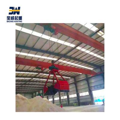 China Bridge Crane Double Girder Overhead Crane With 3T Grab Used For Garbage Incineration Power Generation for sale