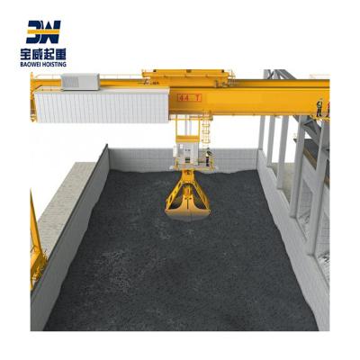 China Bridge Crane 30T Waste Handling Grab Bucket Overhead Crane Supplier Use In Waste Transfer Station for sale