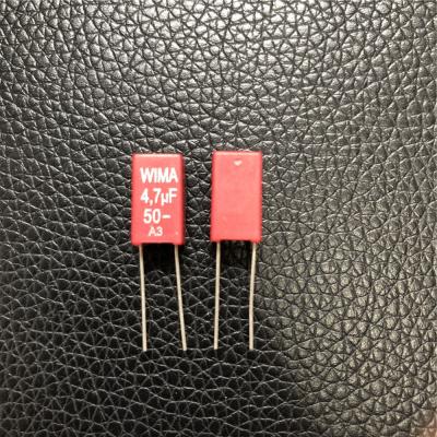 China - Wima 4.7uF 50V 5mm x 5mm polyester, ethylene terephthalate film MKS2B044701K00JSSD capacitor for sale