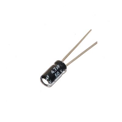 China New original electrolytic capacitor 4.7UF 50V aluminum electrolytic capacitor for sale