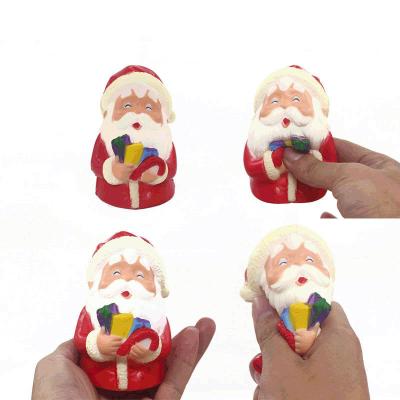 China PU Customized New Product PU Squishy Simulation Santa Claus Toy Duct New Slow Connected Christmas Series for sale