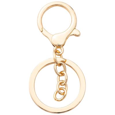 China High quality unisex three-piece key chain diy handmade pendant accessories metal color key chain ring doll bag hanging chain for sale