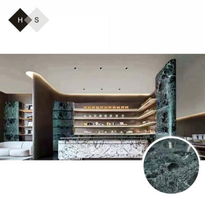 China Modern Huashow Luxurious Marmo Green Wall Parada Marble wall panels/boards Villa design decoration wall tiles for sale